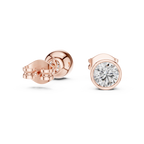 Lunelle Round Brilliant Bezel Set Lab Grown Diamond Stud Earrings