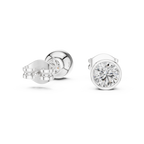 Lunelle Round Brilliant Bezel Set Lab Grown Diamond Stud Earrings