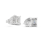 Duetta Toi et Moi Emerald Cut & Pear Cut Lab Grown Diamond Stud Earrings
