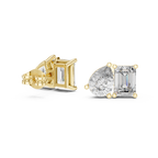 Duetta Toi et Moi Emerald Cut & Pear Cut Lab Grown Diamond Stud Earrings
