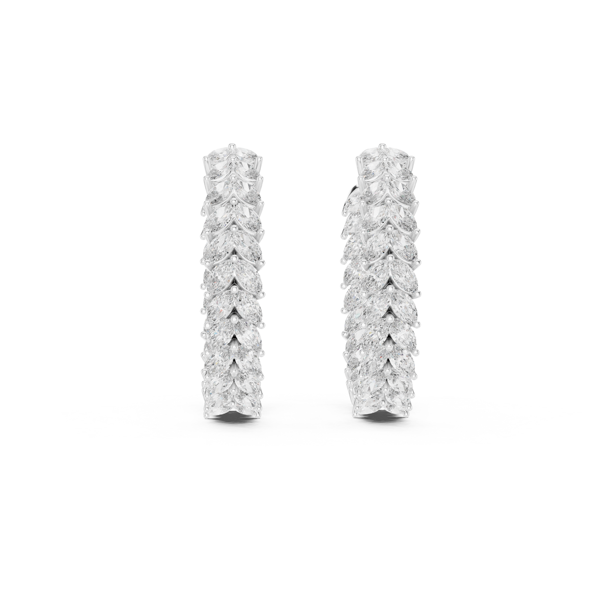 Marquisette Marquise Cut Lab Grown Diamond Inside-Out Hoop Earrings
