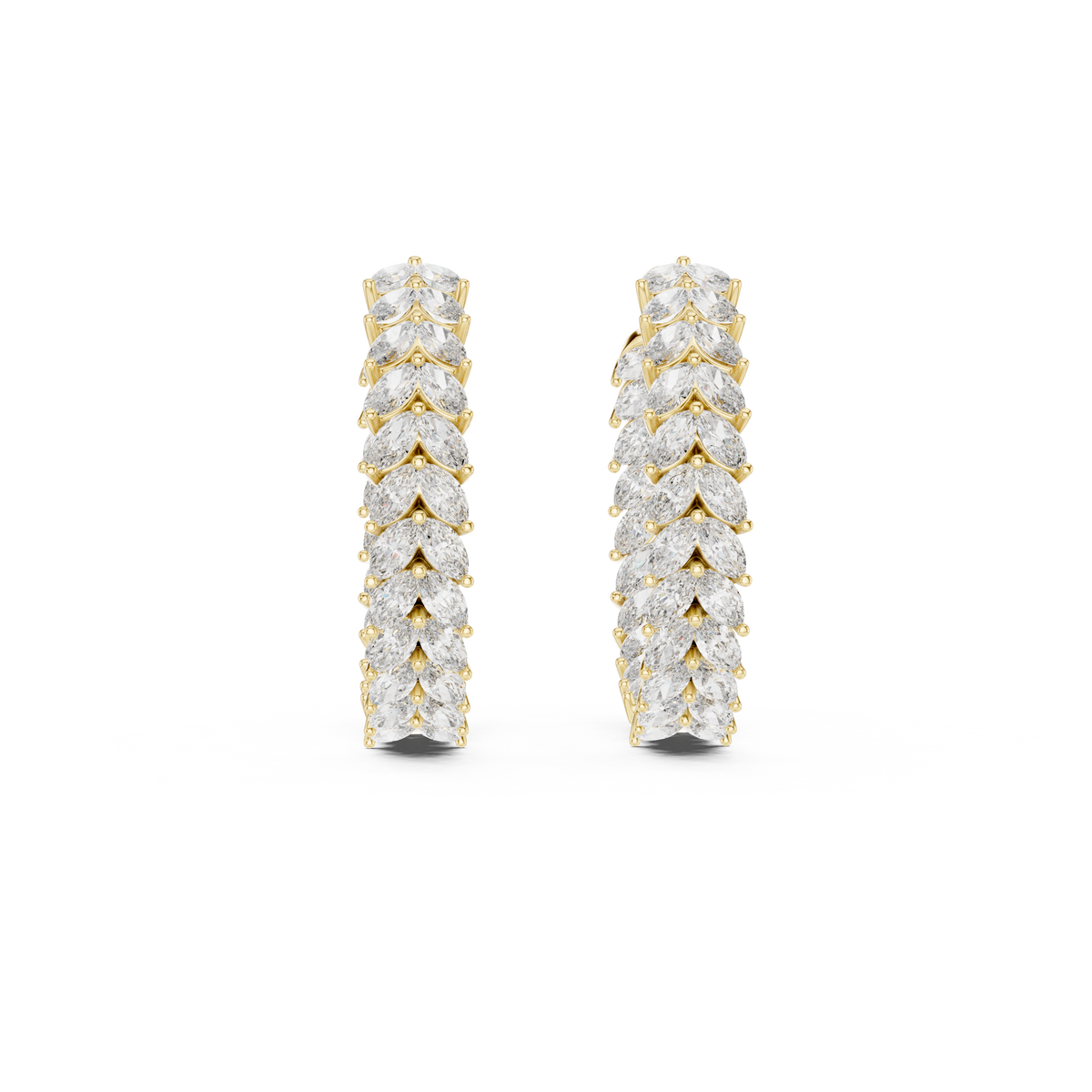 Marquisette Marquise Cut Lab Grown Diamond Inside-Out Hoop Earrings