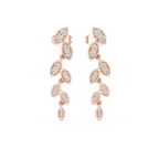 Laurelle Cascading Leaf Pavé Lab Grown Diamond Drop Earrings