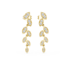 Laurelle Cascading Leaf Pavé Lab Grown Diamond Drop Earrings