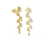Laurelle Cascading Leaf Pavé Lab Grown Diamond Drop Earrings