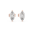 Navetine Marquise Cut Solitaire Lab Grown Diamond Stud Earrings