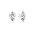 Navetine Marquise Cut Solitaire Lab Grown Diamond Stud Earrings