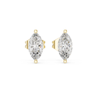 Navetine Marquise Cut Solitaire Lab Grown Diamond Stud Earrings