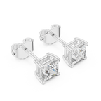 Sloane Princess Cut Lab Grown Diamond Solitaire Stud Earrings