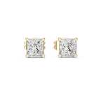 Sloane Princess Cut Lab Grown Diamond Solitaire Stud Earrings