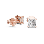 Sloane Princess Cut Lab Grown Diamond Solitaire Stud Earrings