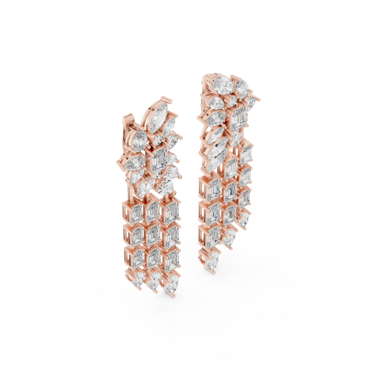 Aphrodite Lab Grown Diamond Waterfall Chandelier Earrings