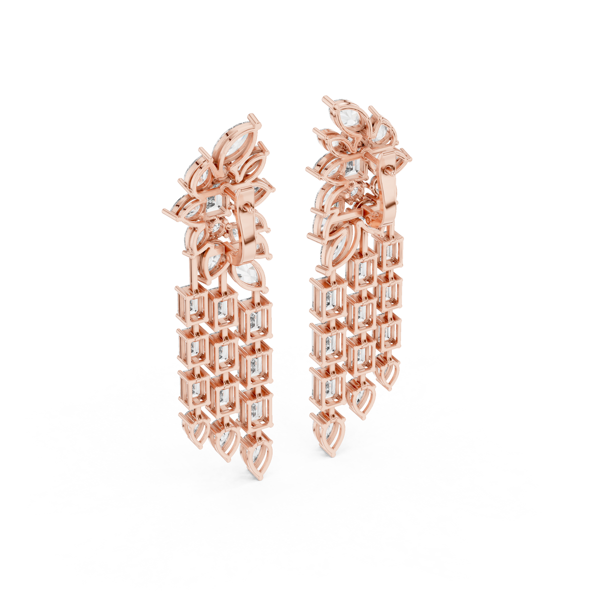 Aphrodite Lab Grown Diamond Waterfall Chandelier Earrings
