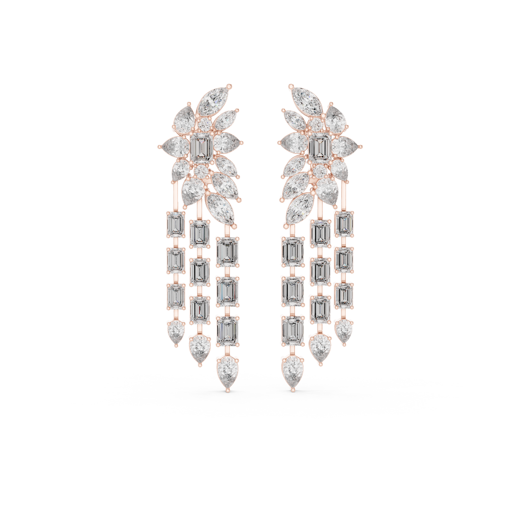 Aphrodite Lab Grown Diamond Waterfall Chandelier Earrings