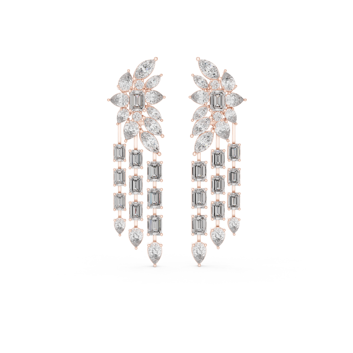 Aphrodite Lab Grown Diamond Waterfall Chandelier Earrings