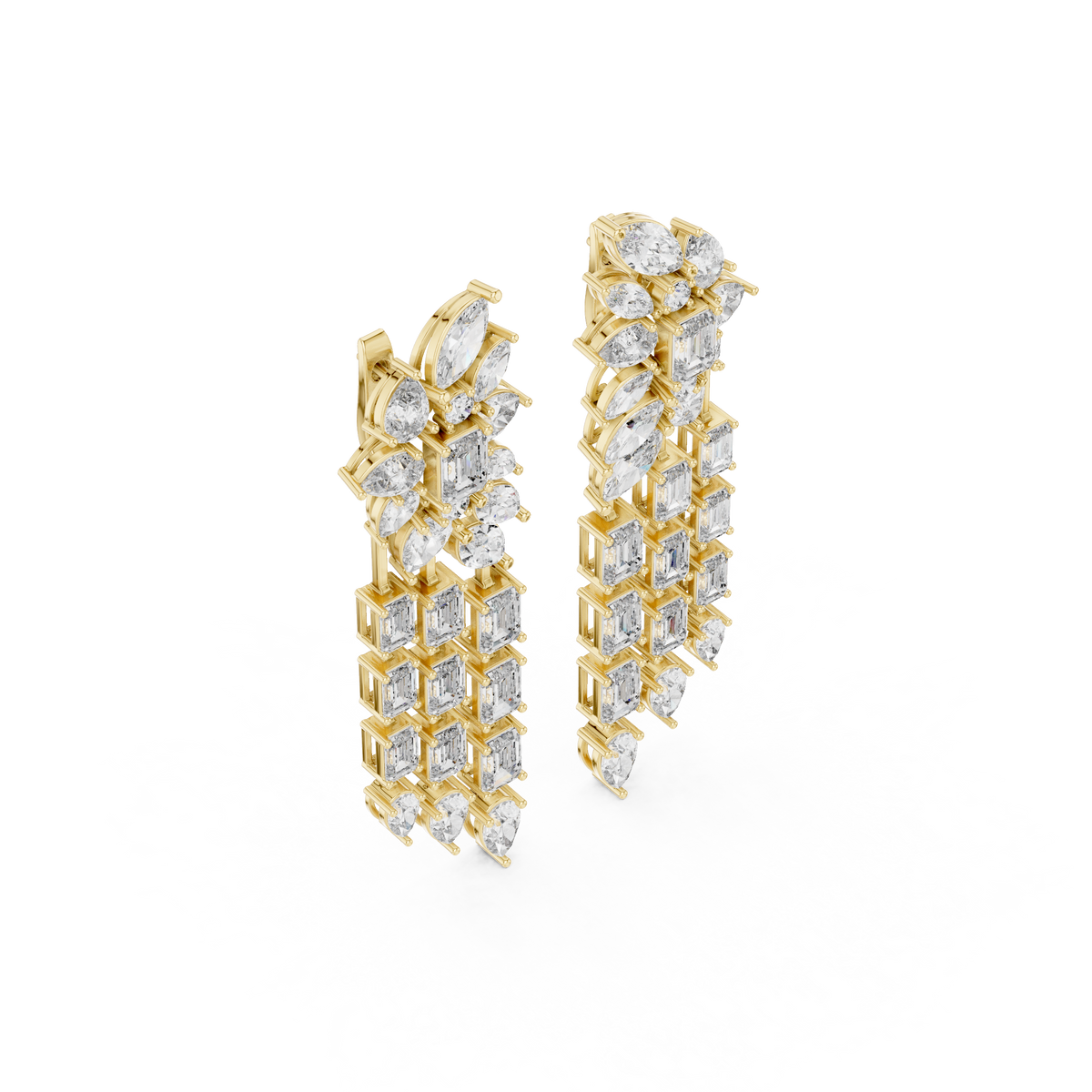 Aphrodite Lab Grown Diamond Waterfall Chandelier Earrings