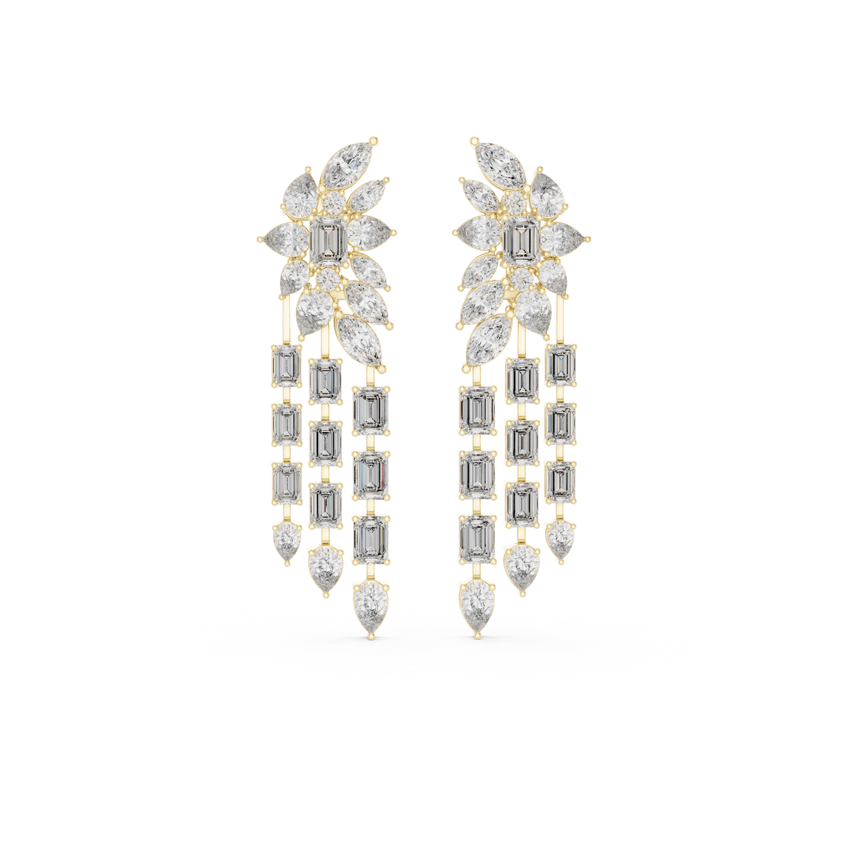 Aphrodite Lab Grown Diamond Waterfall Chandelier Earrings