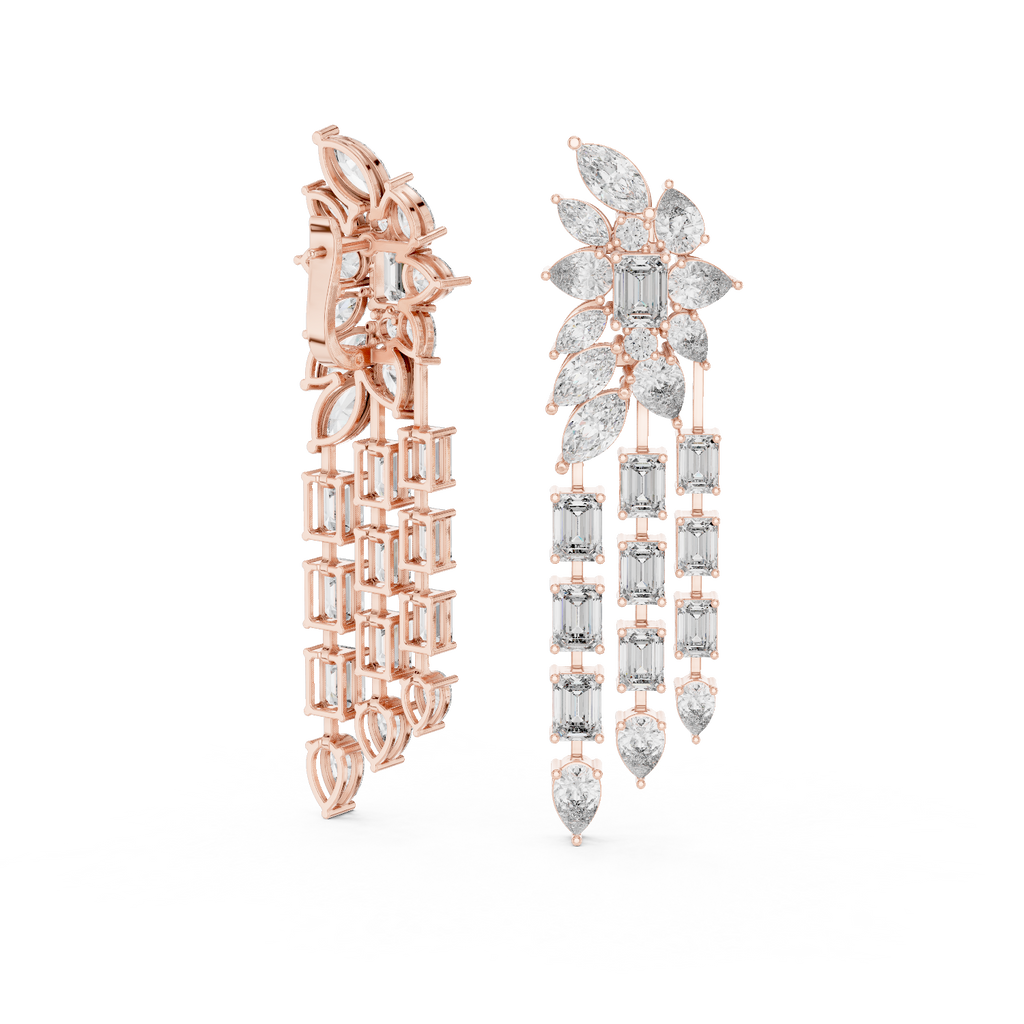 Aphrodite Lab Grown Diamond Waterfall Chandelier Earrings