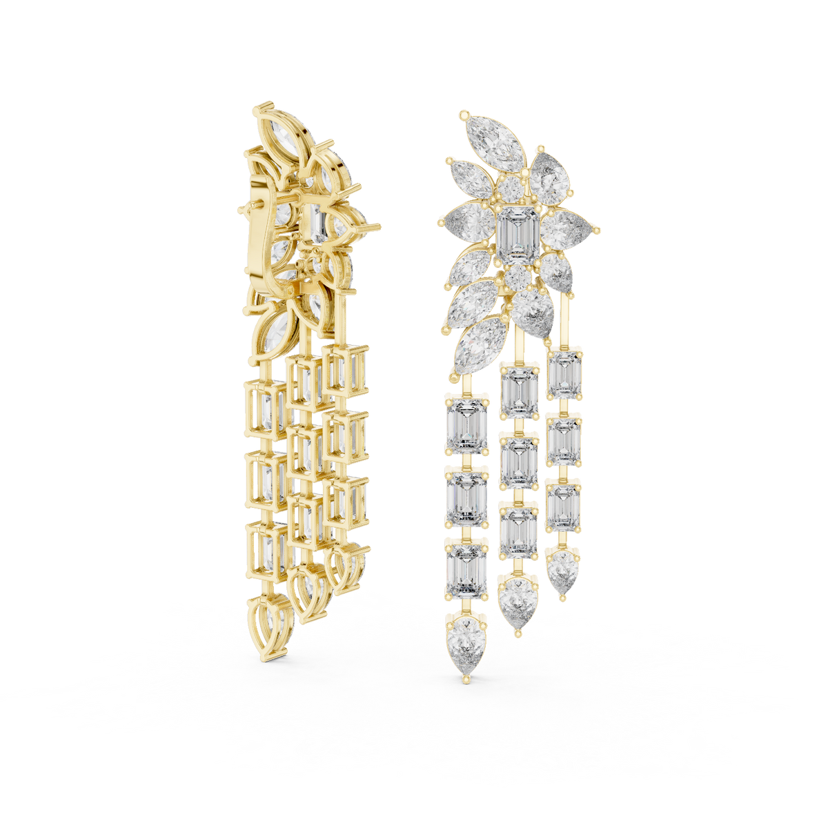 Aphrodite Lab Grown Diamond Waterfall Chandelier Earrings