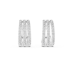 Anastasia Triple Row Lab Grown Diamond Pavé Huggie Hoop Earrings