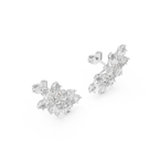 Calliope Marquise Cut Lab Grown Diamond Cluster Climber Earrings