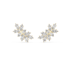 Calliope Marquise Cut Lab Grown Diamond Cluster Climber Earrings