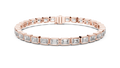 Emeraldine Emerald Cut Bezel Set Lab Grown Diamond Tennis Bracelet