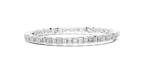 Emeraldine Emerald Cut Bezel Set Lab Grown Diamond Tennis Bracelet