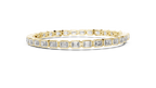 Emeraldine Emerald Cut Bezel Set Lab Grown Diamond Tennis Bracelet