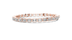 Bezelline Emerald Cut Bezel Set Lab Grown Diamond Tennis Bracelet