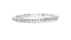 Bezelline Emerald Cut Bezel Set Lab Grown Diamond Tennis Bracelet