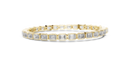 Bezelline Emerald Cut Bezel Set Lab Grown Diamond Tennis Bracelet