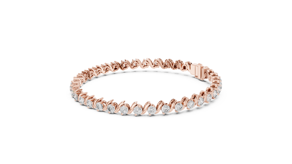 Sinuelle S-Link Round Lab Grown Diamond Tennis Bracelet