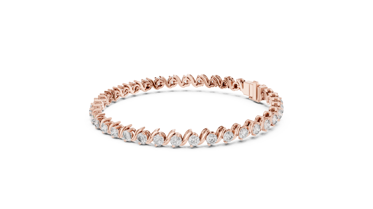 Sinuelle S-Link Round Lab Grown Diamond Tennis Bracelet