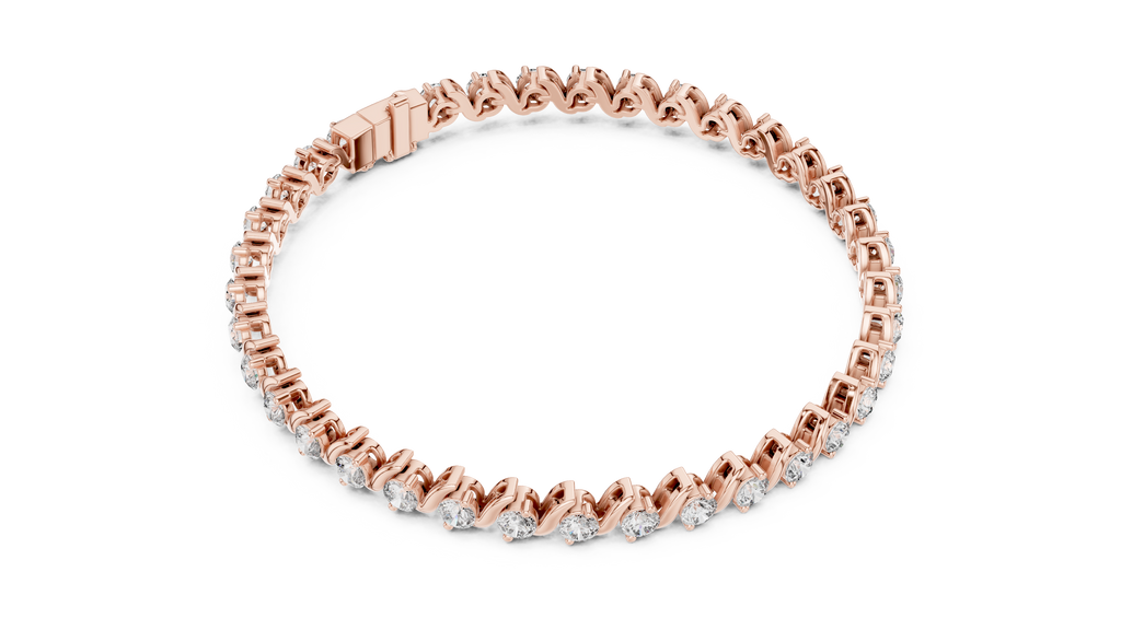 Sinuelle S-Link Round Lab Grown Diamond Tennis Bracelet