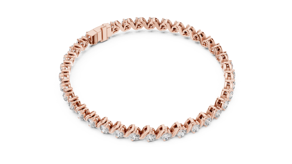 Sinuelle S-Link Round Lab Grown Diamond Tennis Bracelet
