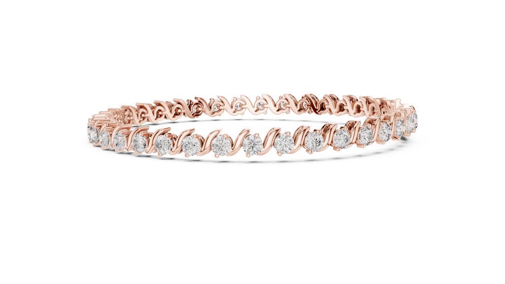 Sinuelle S-Link Round Lab Grown Diamond Tennis Bracelet