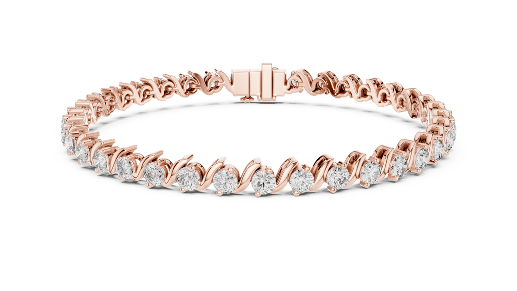 Sinuelle S-Link Round Lab Grown Diamond Tennis Bracelet