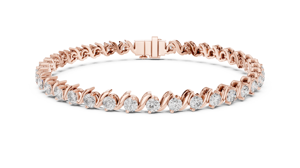 Sinuelle S-Link Round Lab Grown Diamond Tennis Bracelet