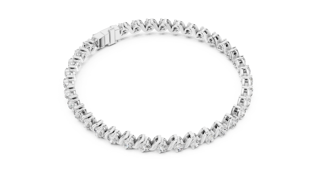 Sinuelle S-Link Round Lab Grown Diamond Tennis Bracelet