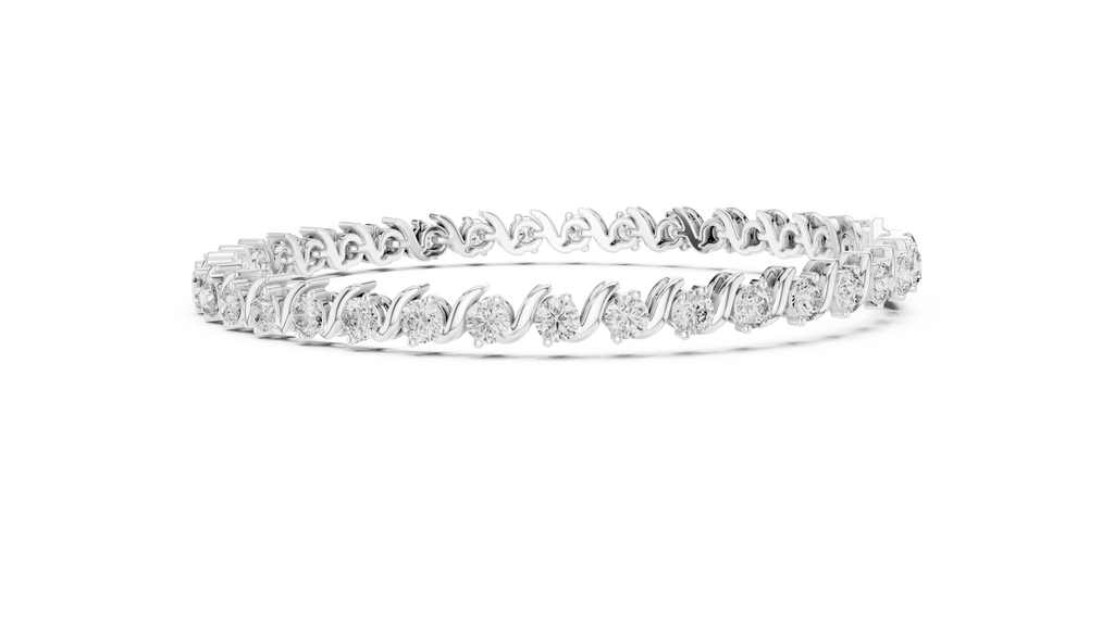 Sinuelle S-Link Round Lab Grown Diamond Tennis Bracelet