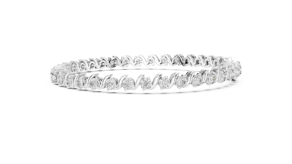 Sinuelle S-Link Round Lab Grown Diamond Tennis Bracelet