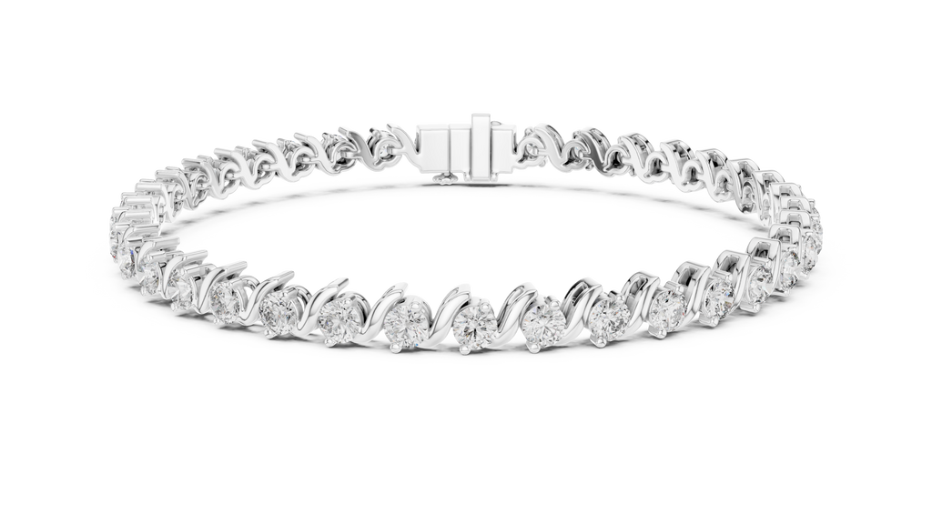 Sinuelle S-Link Round Lab Grown Diamond Tennis Bracelet