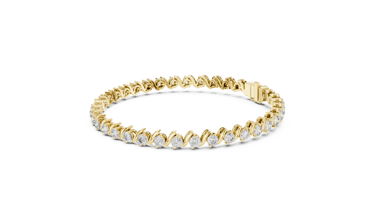 Sinuelle S-Link Round Lab Grown Diamond Tennis Bracelet