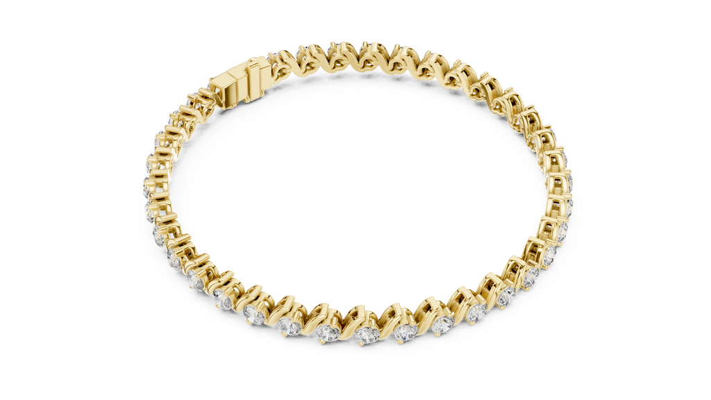 Sinuelle S-Link Round Lab Grown Diamond Tennis Bracelet