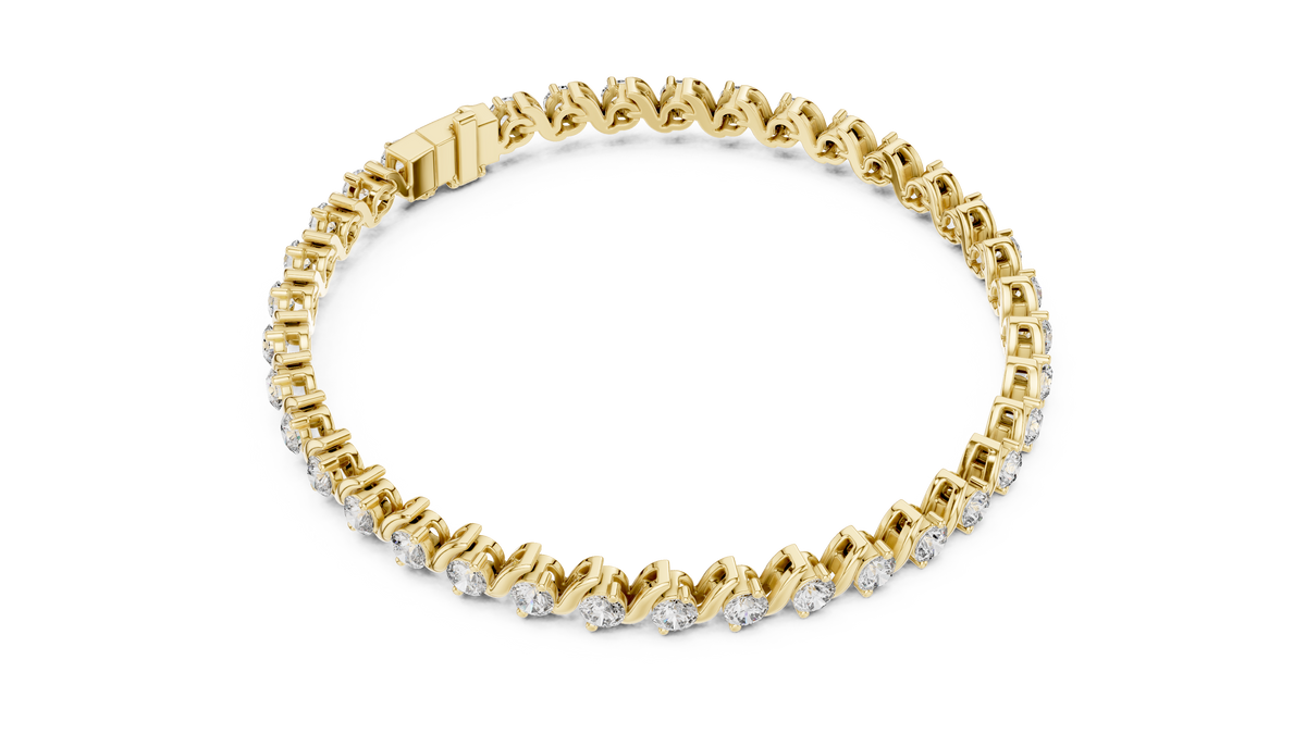 Sinuelle S-Link Round Lab Grown Diamond Tennis Bracelet