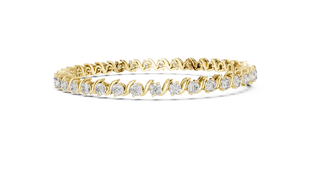 Sinuelle S-Link Round Lab Grown Diamond Tennis Bracelet