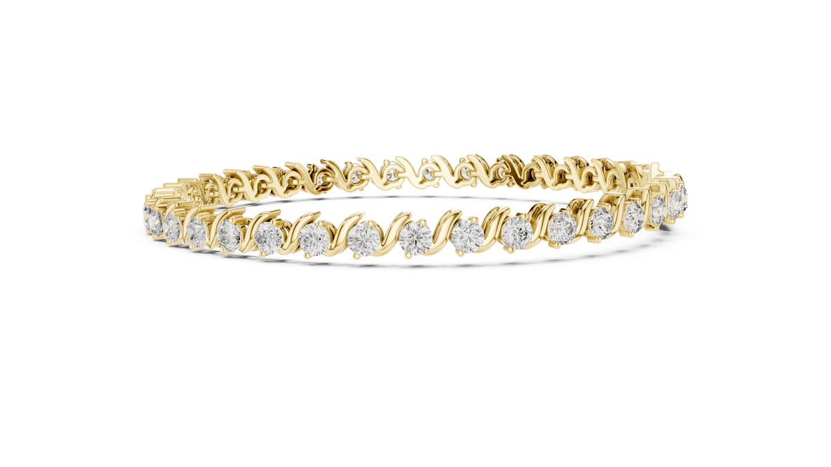 Sinuelle S-Link Round Lab Grown Diamond Tennis Bracelet