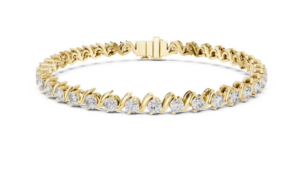Sinuelle S-Link Round Lab Grown Diamond Tennis Bracelet