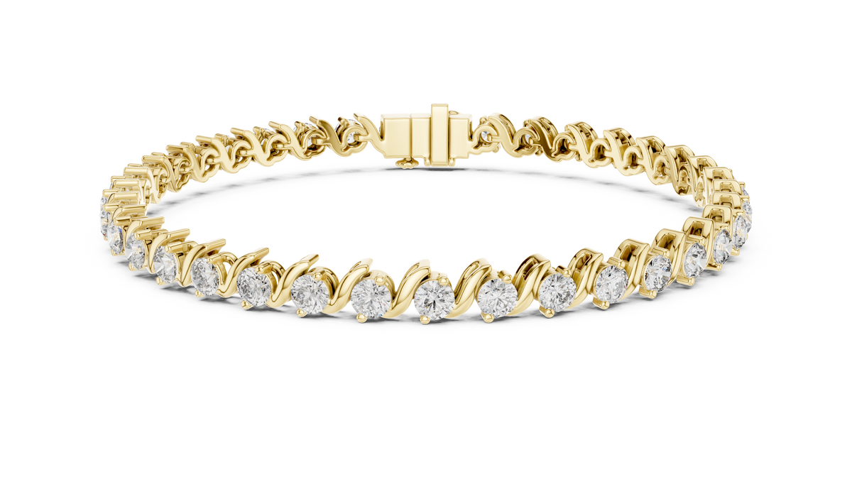 Sinuelle S-Link Round Lab Grown Diamond Tennis Bracelet